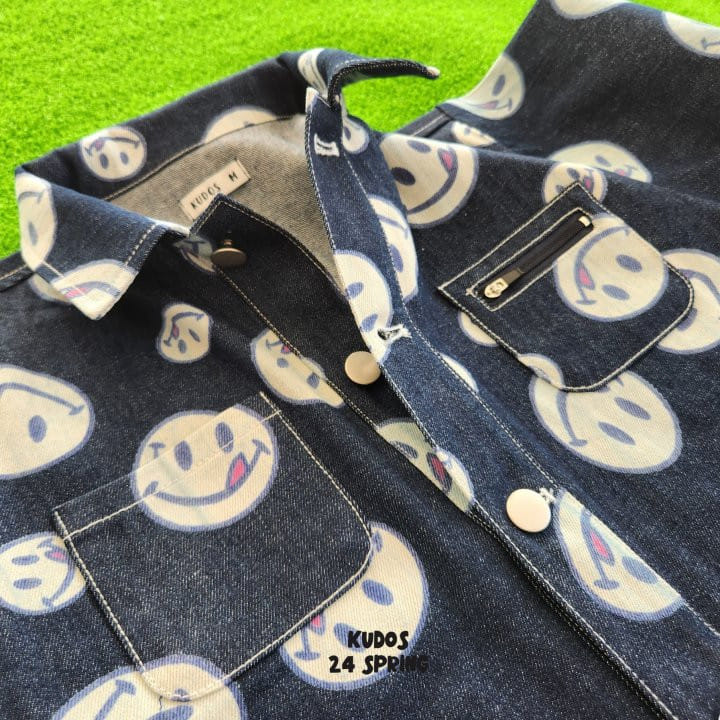 Kudos - Korean Children Fashion - #Kfashion4kids - Smile Denim Jacket - 11