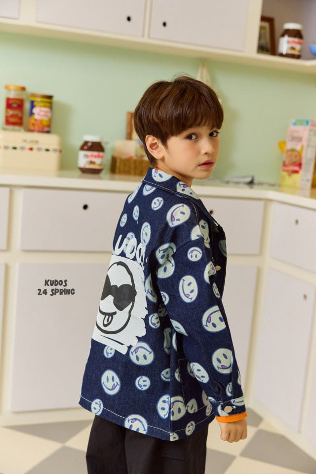 Kudos - Korean Children Fashion - #designkidswear - Smile Denim Jacket - 5