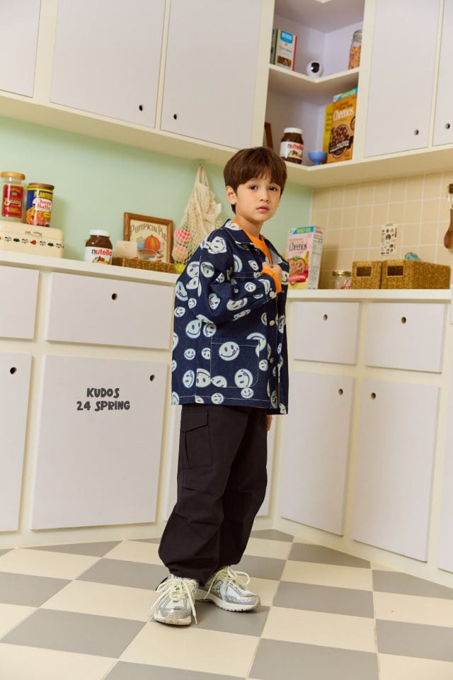 Kudos - Korean Children Fashion - #stylishchildhood - Smile Denim Jacket - 2
