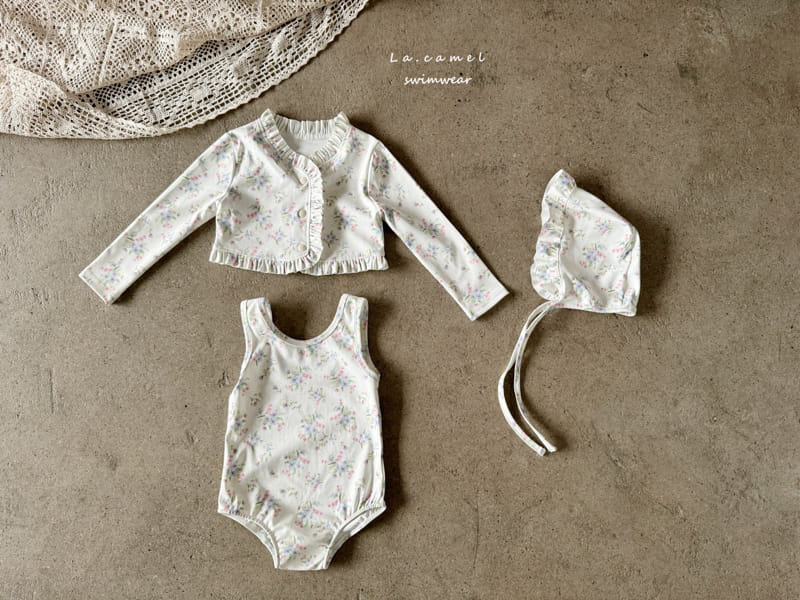 La Camel - Korean Baby Fashion - #babyoutfit - Cardigan Swim Hat - 3