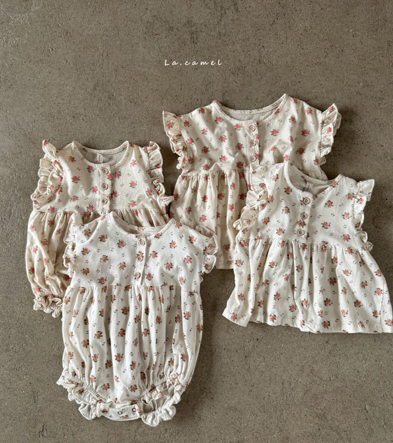 La Camel - Korean Baby Fashion - #onlinebabyshop - Rose Body Suit - 3