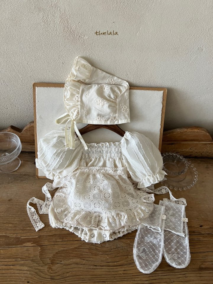 Lala - Korean Baby Fashion - #babyboutique - Square Flower Apron - 8