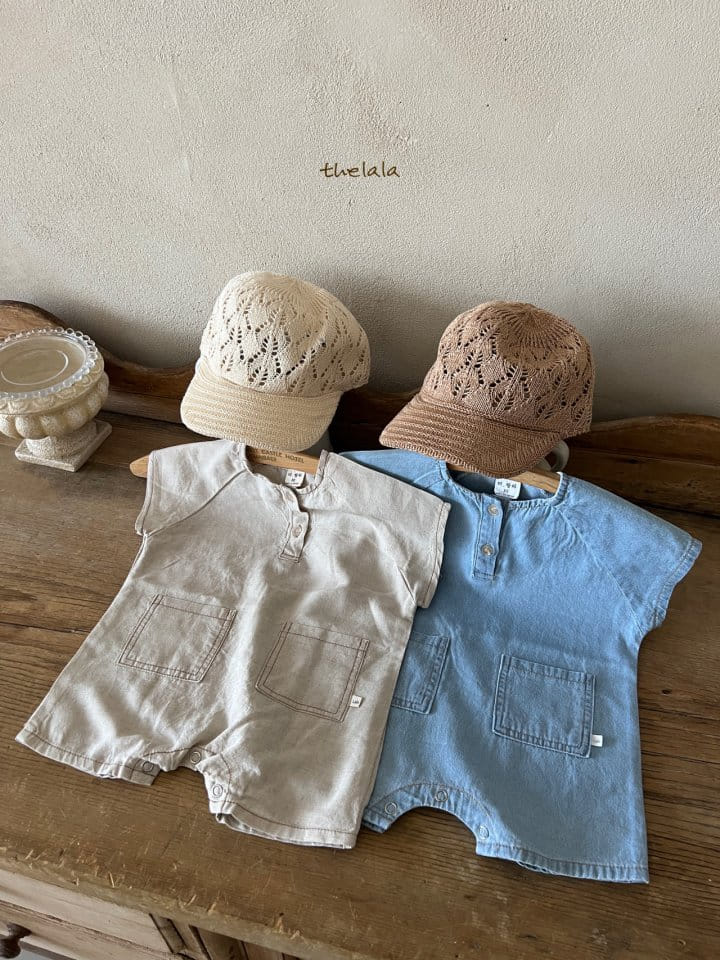Lala - Korean Baby Fashion - #babyfever - Linen Denim Body Suit - 7