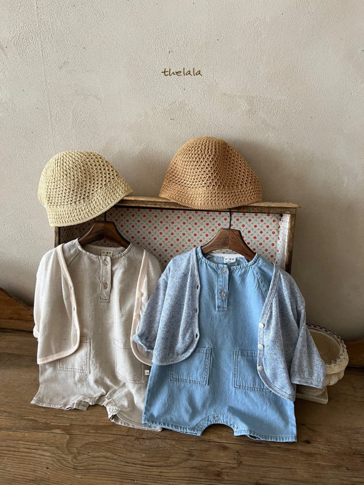 Lala - Korean Baby Fashion - #babylifestyle - Linen Denim Body Suit - 9