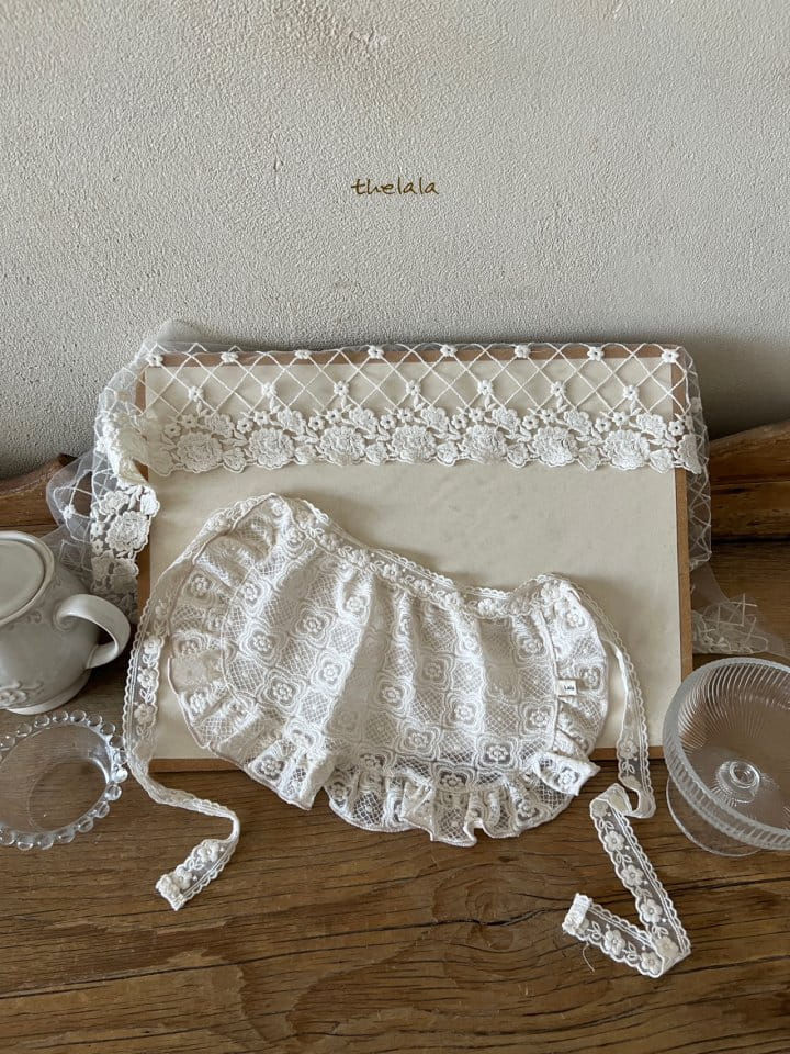 Lala - Korean Baby Fashion - #babyootd - Square Flower Apron - 2