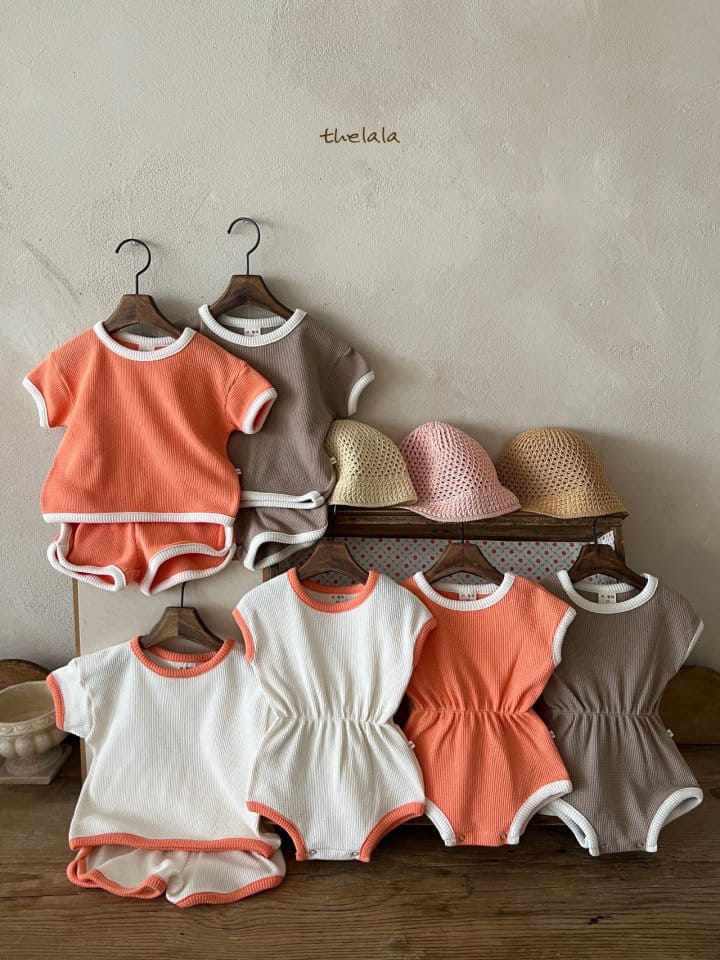 Lala - Korean Children Fashion - #childofig - Oranc Top Bottom Set - 5