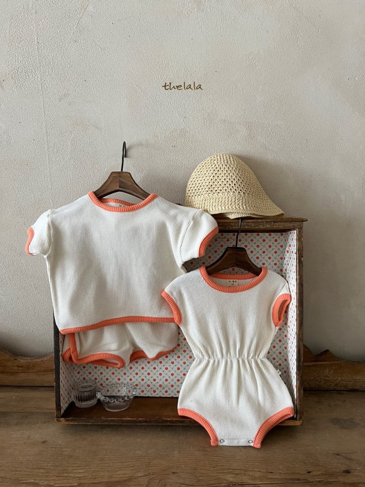 Lala - Korean Children Fashion - #childofig - Oranc Top Bottom Set - 6