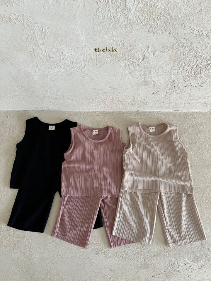 Lala - Korean Children Fashion - #childofig - Pleats Top Bottom Set