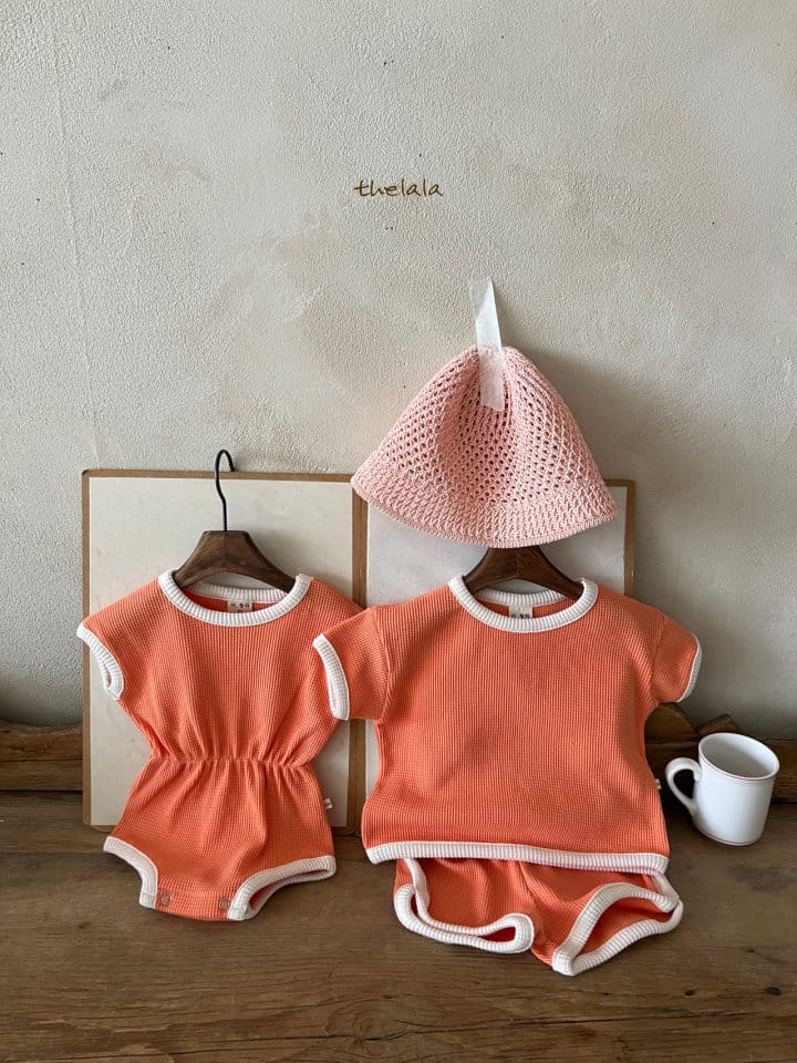Lala - Korean Children Fashion - #childrensboutique - Oranc Top Bottom Set - 7