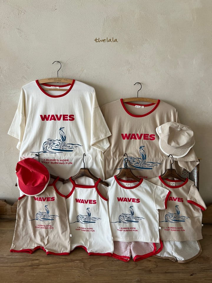 Lala - Korean Children Fashion - #designkidswear - Mom Wave Tee