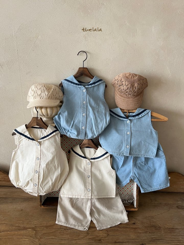 Lala - Korean Children Fashion - #discoveringself - Linen Denim Cropped Shorts - 5