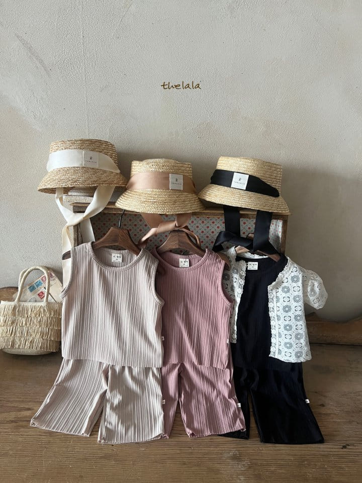 Lala - Korean Children Fashion - #littlefashionista - Pleats Top Bottom Set - 11