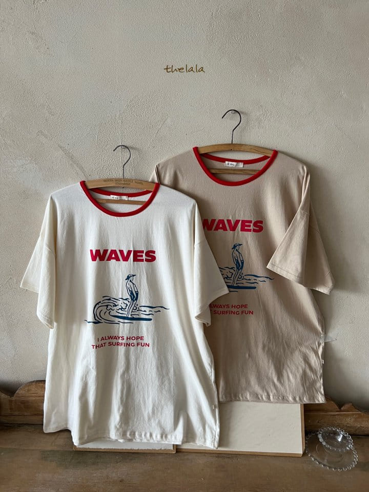 Lala - Korean Children Fashion - #littlefashionista - Mom Wave Tee - 8