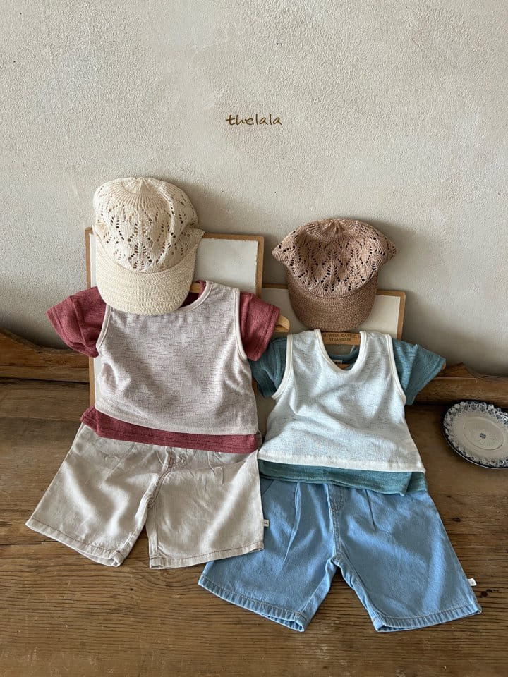 Lala - Korean Children Fashion - #littlefashionista - Linen Denim Cropped Shorts - 11