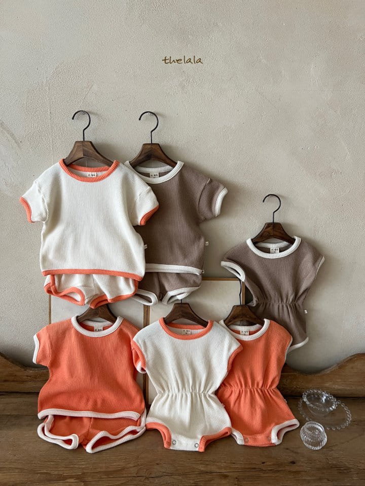 Lala - Korean Children Fashion - #minifashionista - Oranc Top Bottom Set - 3