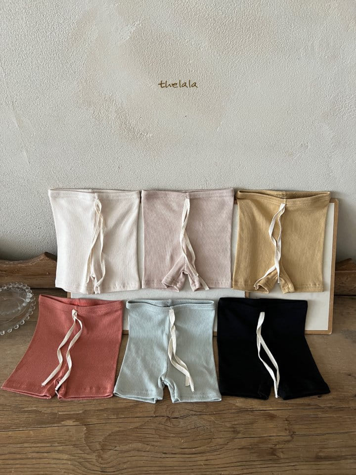 Lala - Korean Children Fashion - #prettylittlegirls - String Short Leggings - 2