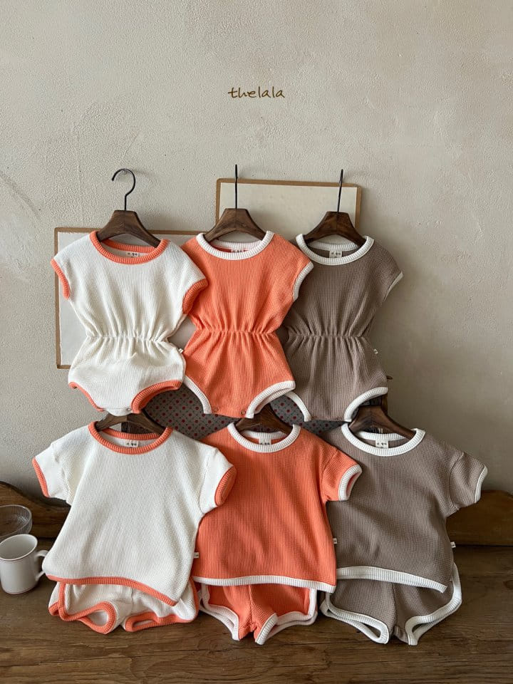 Lala - Korean Children Fashion - #minifashionista - Oranc Top Bottom Set - 4