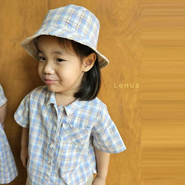 Lenua - Korean Children Fashion - #prettylittlegirls - Prang Check Reversible Bucket Hat