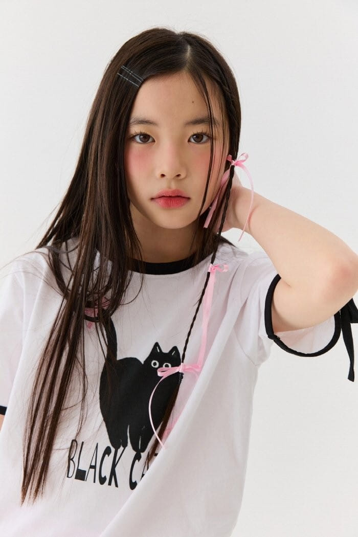 Lilas - Korean Children Fashion - #kidzfashiontrend - Lala Sleeve Ribbon Tee - 4