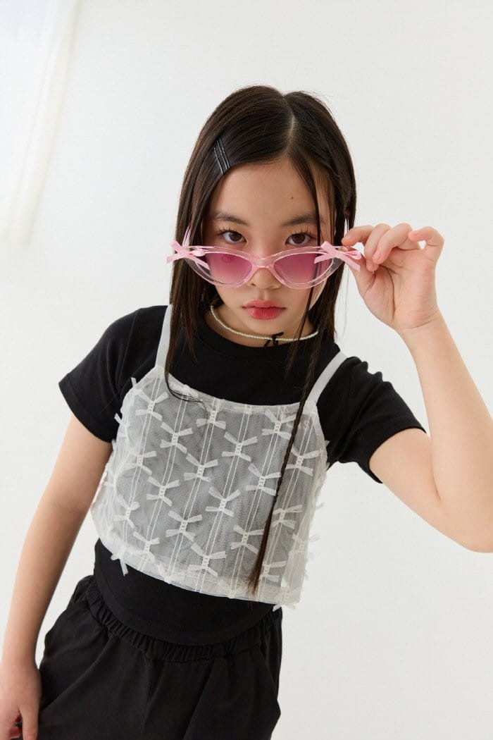 Lilas - Korean Children Fashion - #childofig - Harmony Mesh Sleeveless Tee - 3