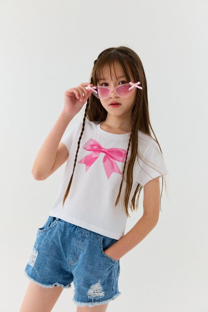 Lilas - Korean Children Fashion - #discoveringself - Pretty Fit Ribbom Tee - 5
