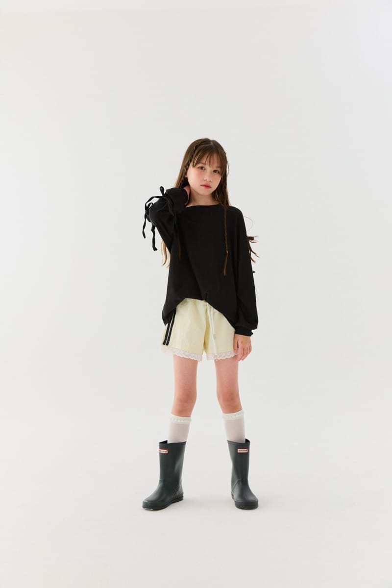 Lilas - Korean Children Fashion - #discoveringself - Reach Ribbon Loose Tee - 3