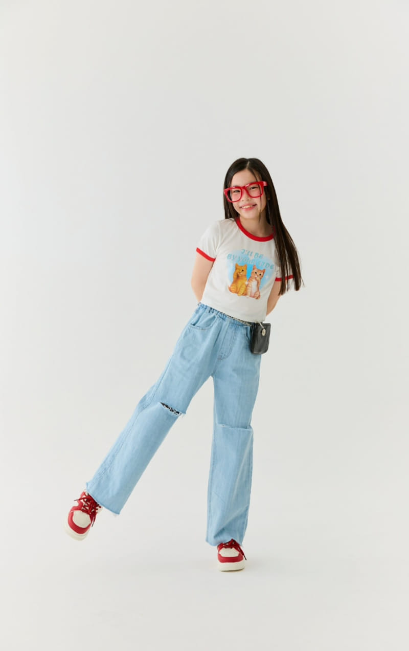Lilas - Korean Children Fashion - #kidsshorts - Hot Denim Pants