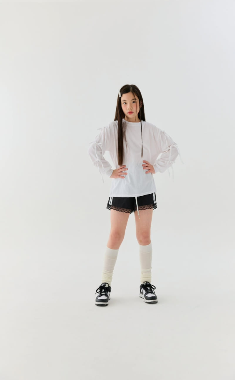 Lilas - Korean Children Fashion - #kidsstore - Reach Ribbon Loose Tee - 6