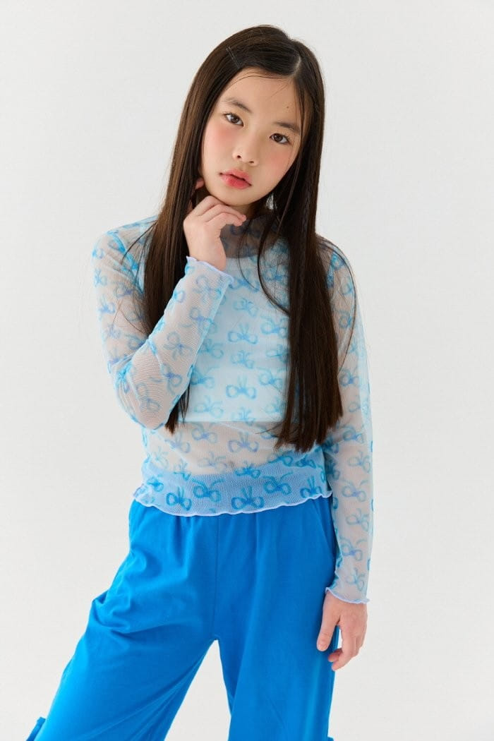 Lilas - Korean Children Fashion - #kidzfashiontrend - Ribbon Mesh Tee - 6