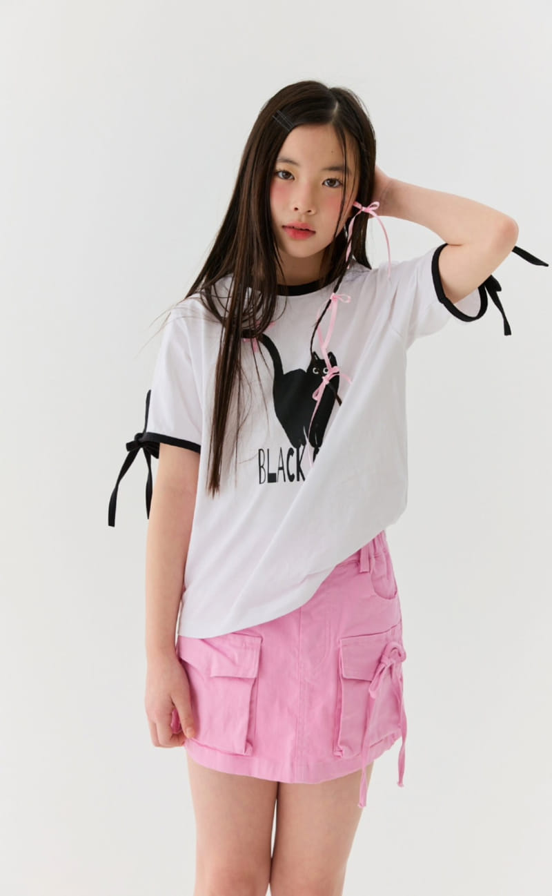 Lilas - Korean Children Fashion - #kidzfashiontrend - Lala Sleeve Ribbon Tee - 3