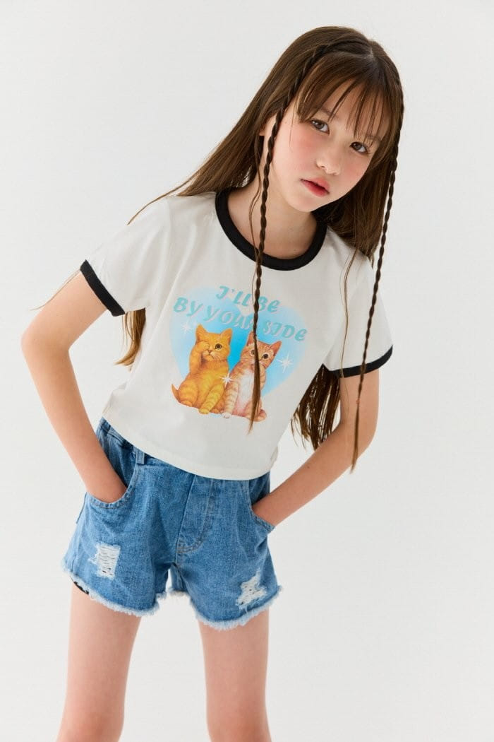Lilas - Korean Children Fashion - #kidzfashiontrend - Duet Cat Tee - 2