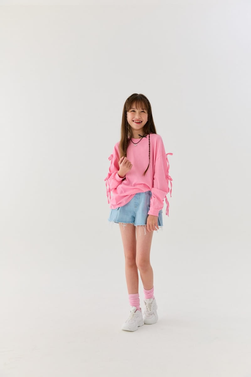 Lilas - Korean Children Fashion - #littlefashionista - Reach Ribbon Loose Tee - 9