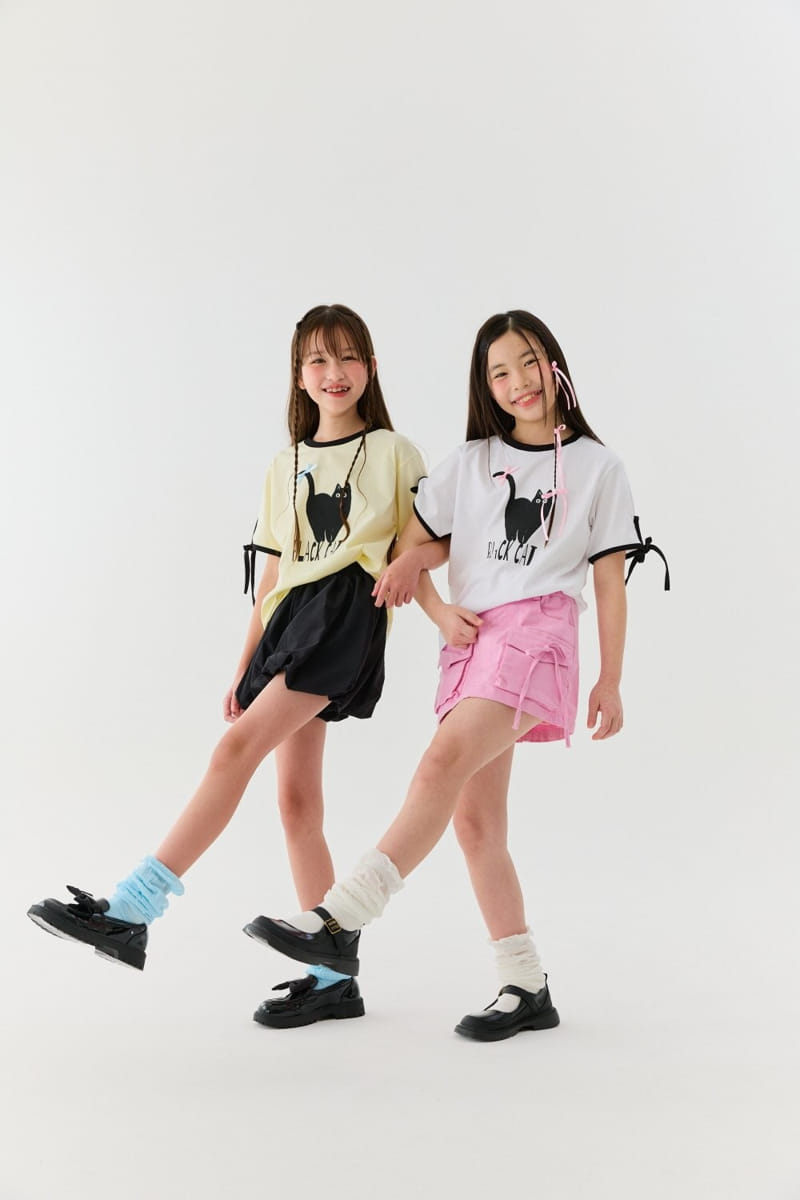 Lilas - Korean Children Fashion - #magicofchildhood - Lala Sleeve Ribbon Tee - 6