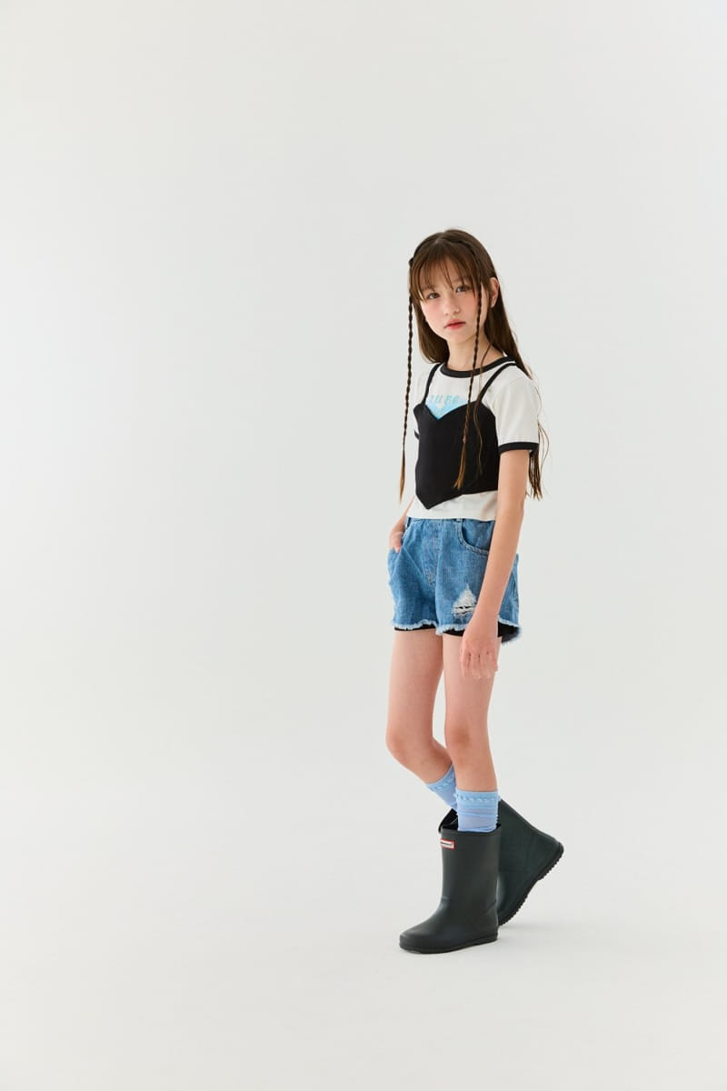 Lilas - Korean Children Fashion - #minifashionista - Heart Bustier 