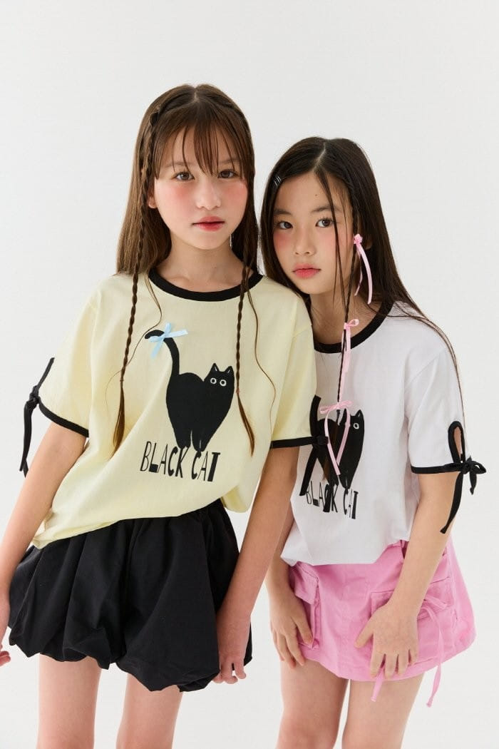 Lilas - Korean Children Fashion - #minifashionista - Lala Sleeve Ribbon Tee - 7