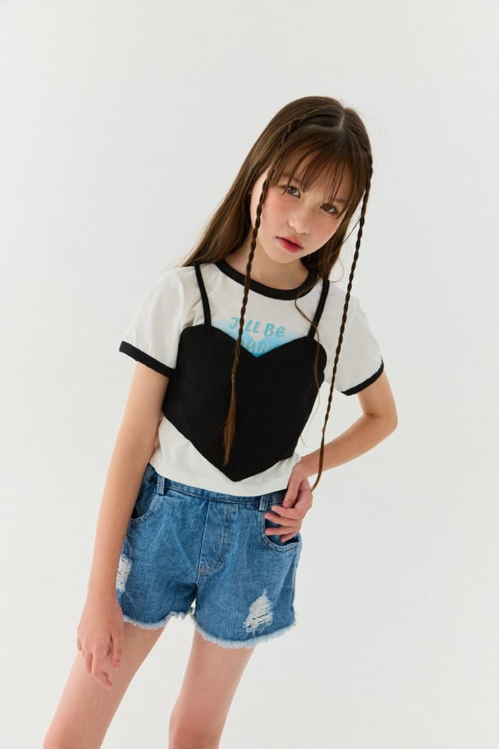 Lilas - Korean Children Fashion - #prettylittlegirls - Heart Bustier  - 2