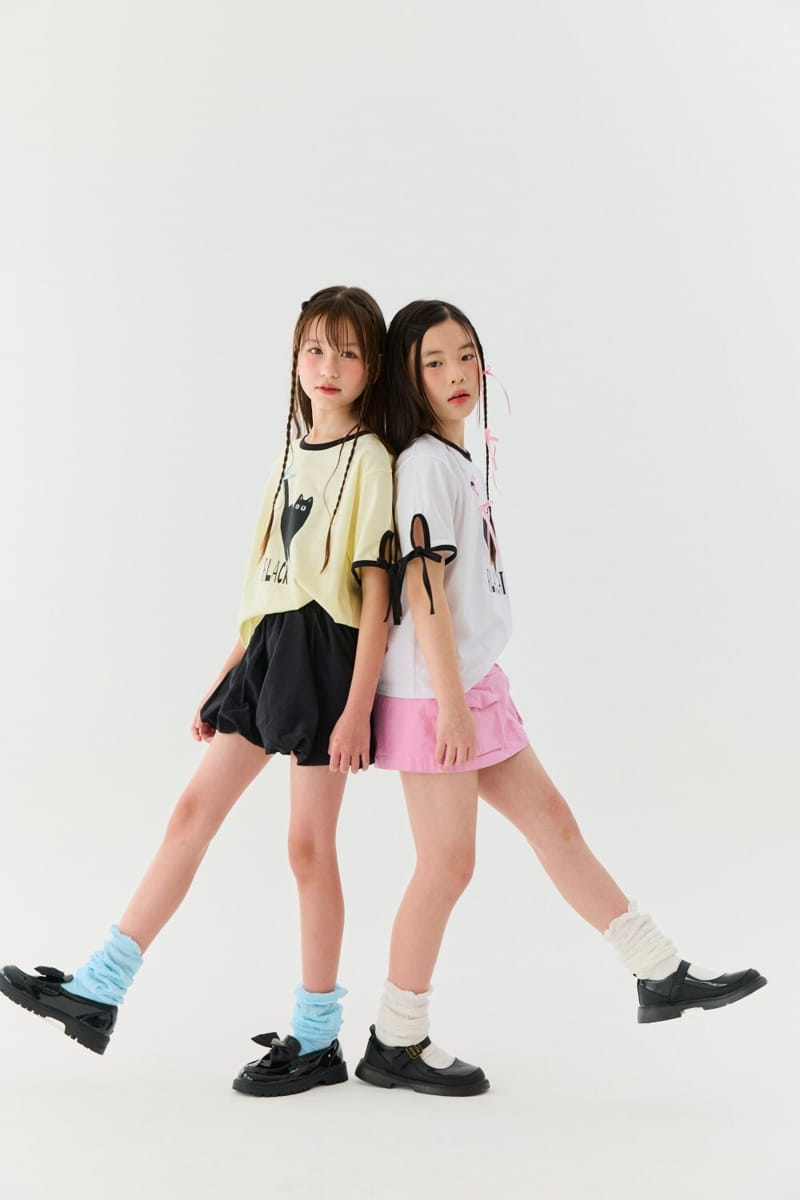 Lilas - Korean Children Fashion - #prettylittlegirls - Lala Sleeve Ribbon Tee - 8