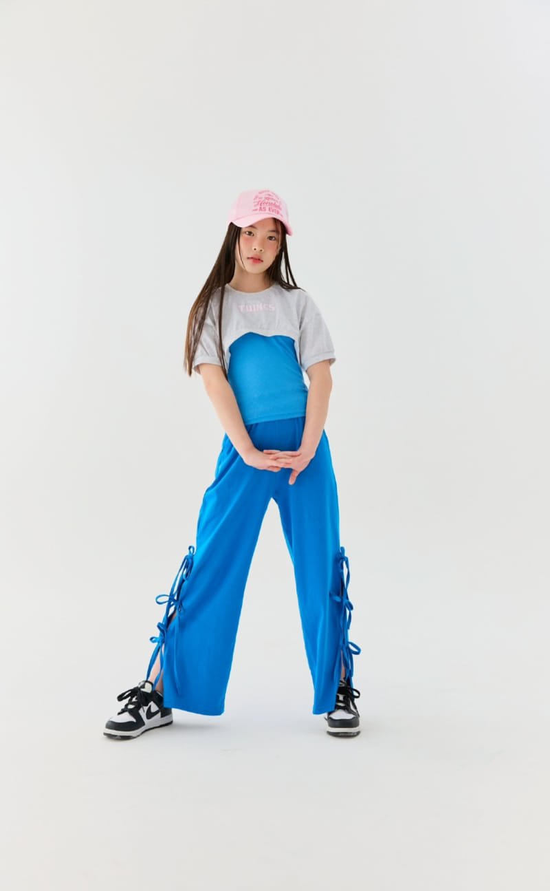 Lilas - Korean Children Fashion - #stylishchildhood - Ribbon Wide Pants - 5