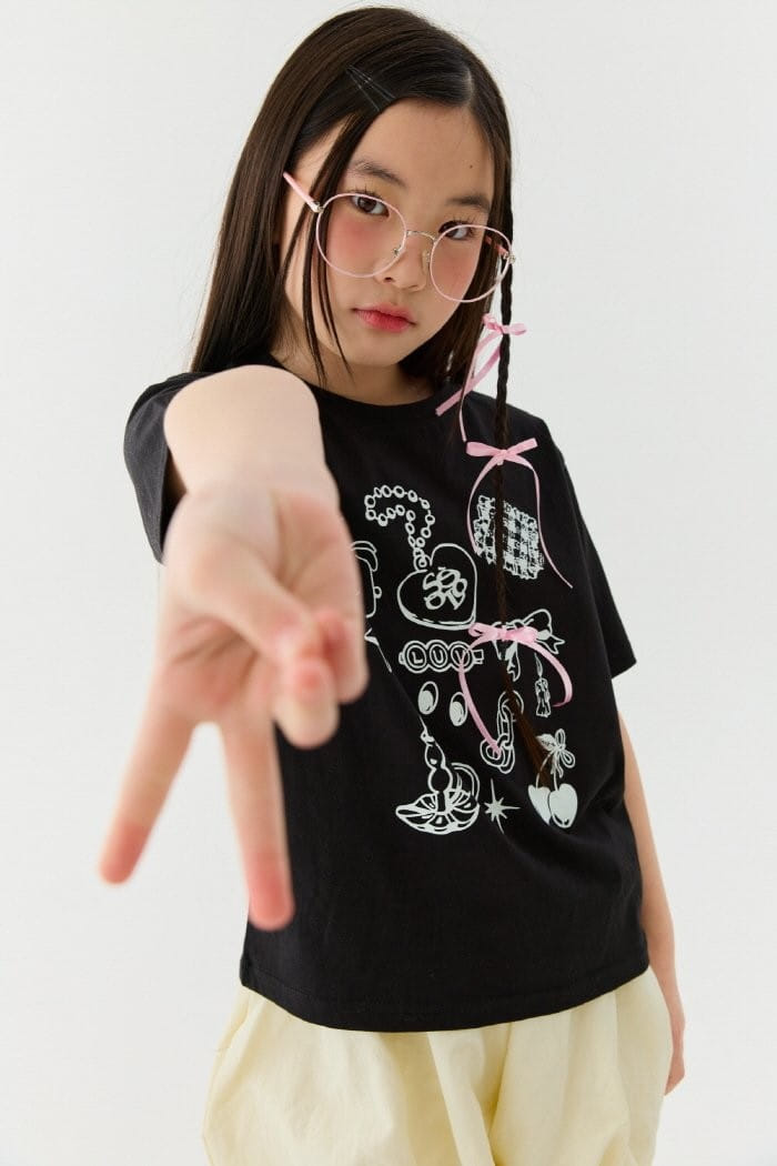 Lilas - Korean Children Fashion - #stylishchildhood - Bunny Cherry Long Tee - 2