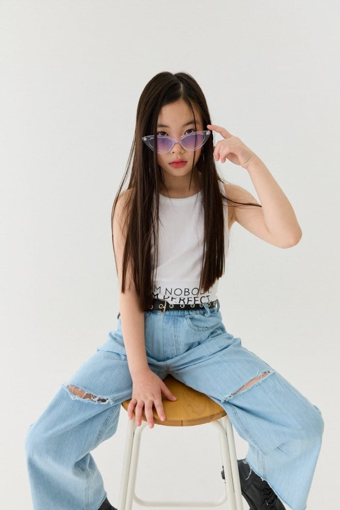 Lilas - Korean Children Fashion - #todddlerfashion - So Hat Sleeveless Tee - 2