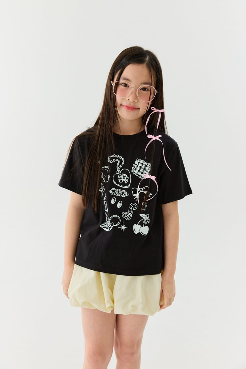 Lilas - Korean Children Fashion - #toddlerclothing - Bunny Cherry Long Tee