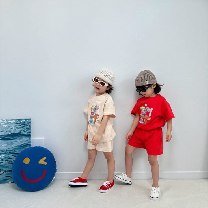 Little Rabbit - Korean Children Fashion - #childofig - Macaroon Top Bottom Set - 5