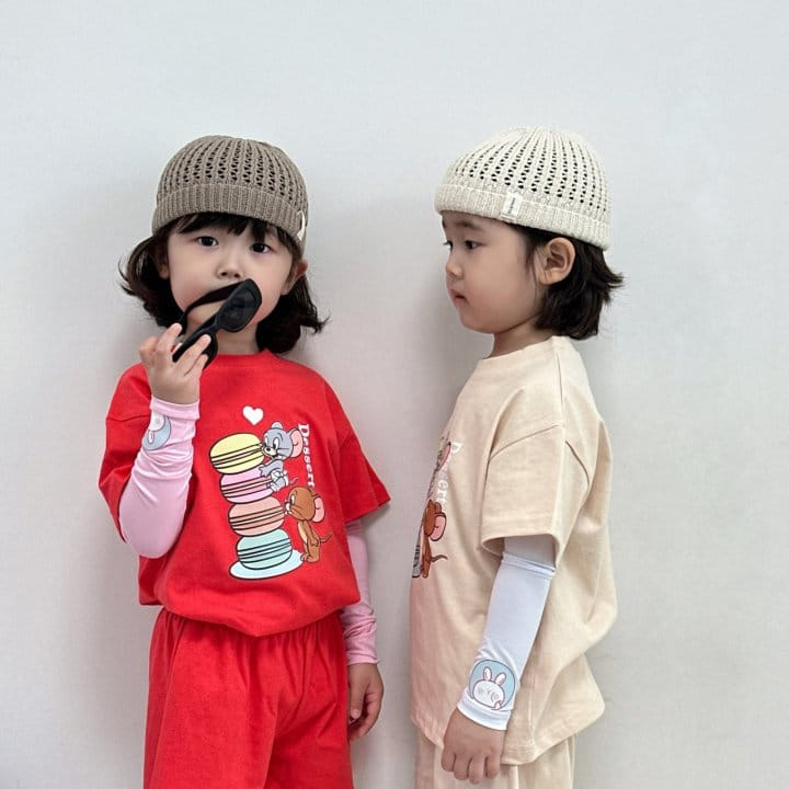 Little Rabbit - Korean Children Fashion - #fashionkids - Macaroon Top Bottom Set - 9