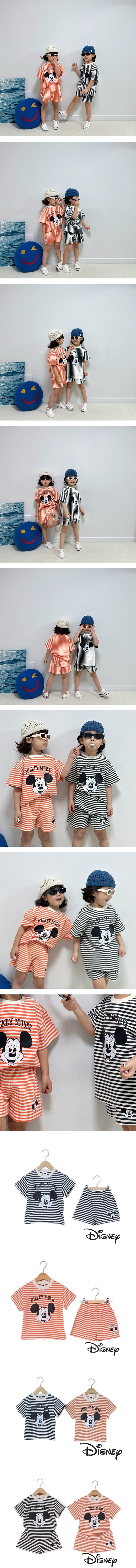 Little Rabbit - Korean Children Fashion - #kidsshorts - Short Sleeve ST M Top Bottom Set - 2