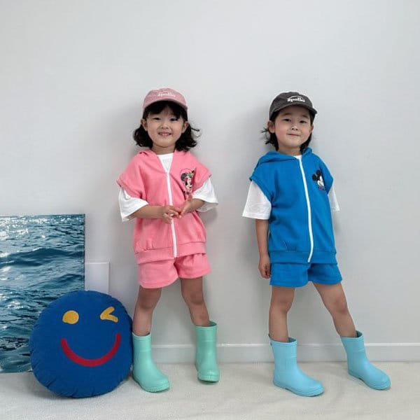 Little Rabbit - Korean Children Fashion - #kidzfashiontrend - Hoody Zip Up Top Bottom Set