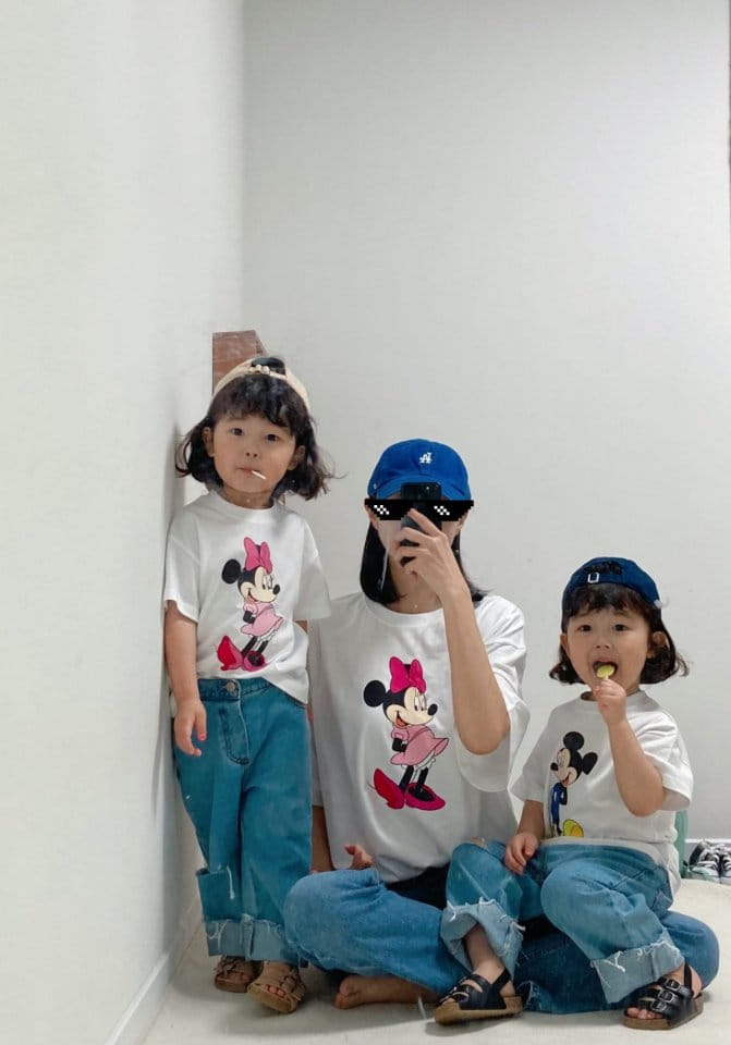 Little Rabbit - Korean Children Fashion - #todddlerfashion - Mom Dad Family Tee - 2