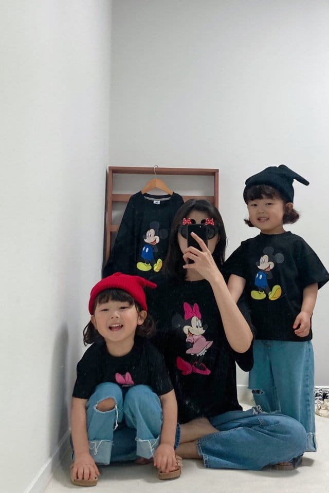 Little Rabbit - Korean Children Fashion - #toddlerclothing - Mom Dad Family Tee - 3
