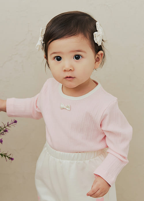 Littletini - Korean Baby Fashion - #babyboutique - Ribbon Tee