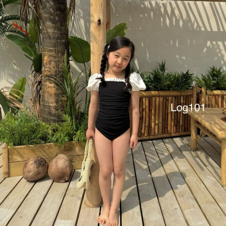 Log101 - Korean Children Fashion - #discoveringself - Log Shirring Swim Wear