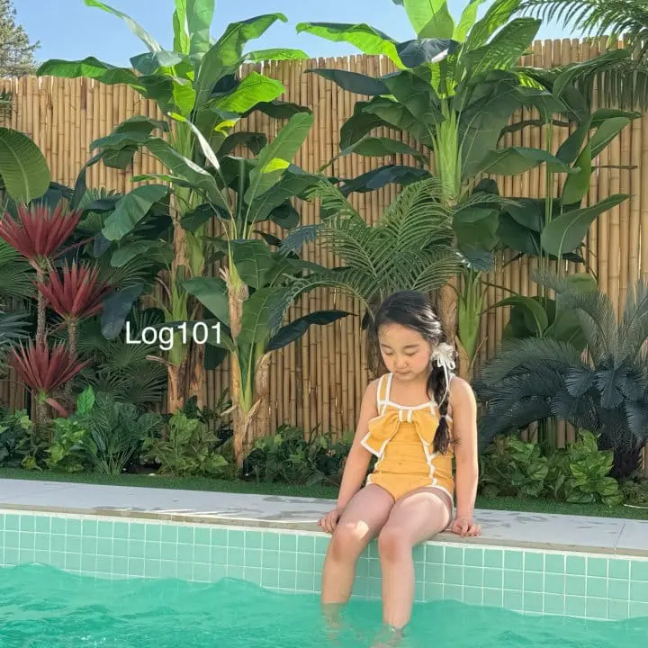 Log101 - Korean Children Fashion - #fashionkids - Log Ribbon Swim Wear - 4